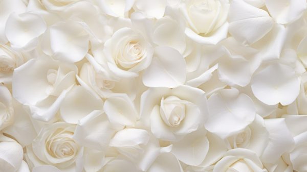 Weiße Rosenblüten